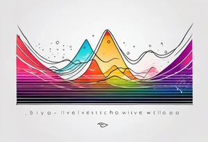 sound wave spectrum tattoo idea