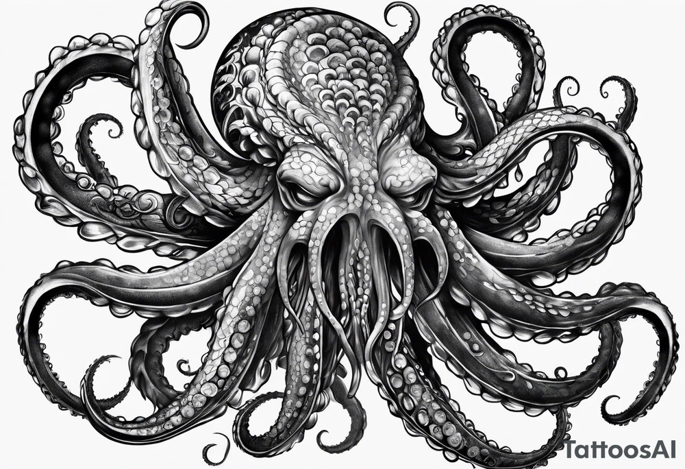 tentacles realistic tattoo idea