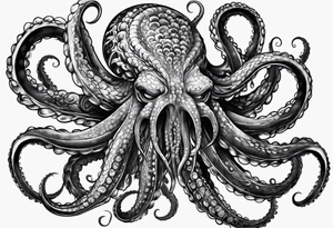 tentacles realistic tattoo idea