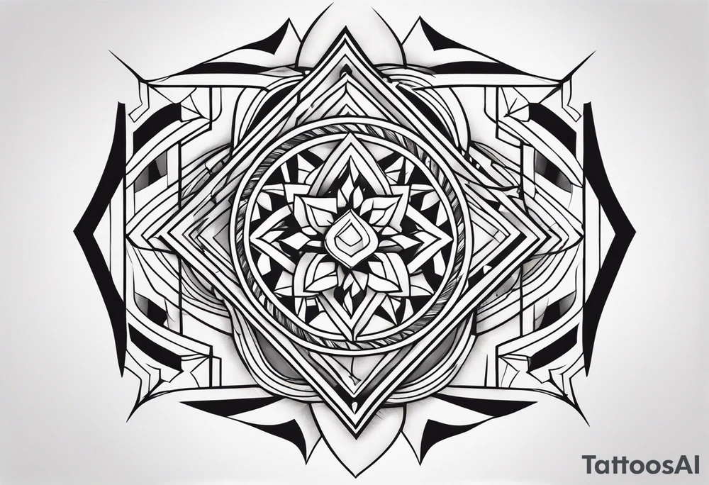 Simple 444 design tattoo idea