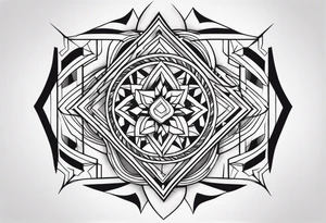 Simple 444 design tattoo idea