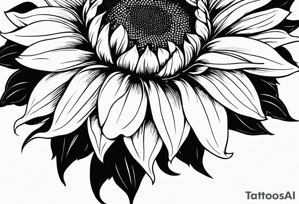 Sunflower sleeve tattoo idea