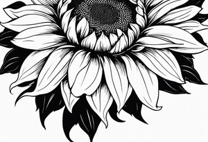 Sunflower sleeve tattoo idea