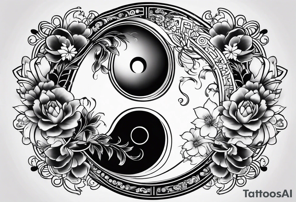 yin and yang tattoo idea