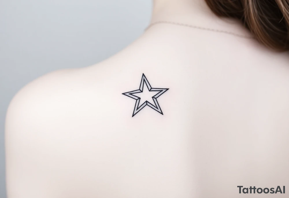 Create a star tattoo design. tattoo idea