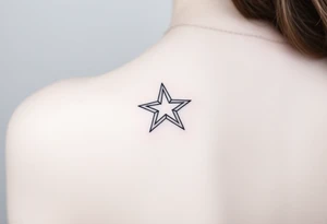 Create a star tattoo design. tattoo idea