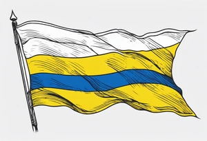 flag of Ukraine tattoo idea