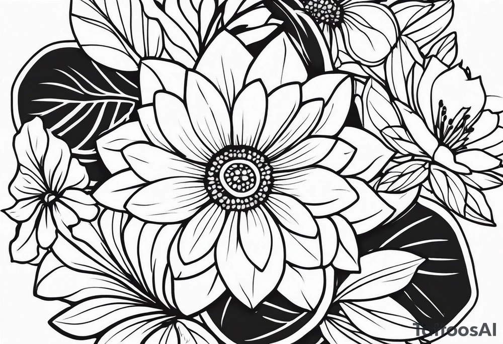 Floral Motif tattoo idea