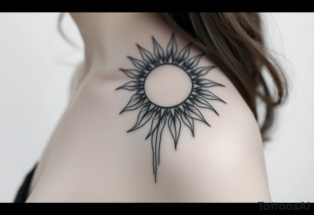 The sun cascading tattoo idea