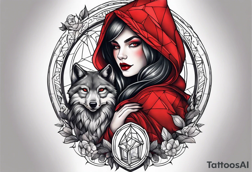 Red riding hood thigh tattoo tattoo idea