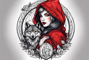 Red riding hood thigh tattoo tattoo idea