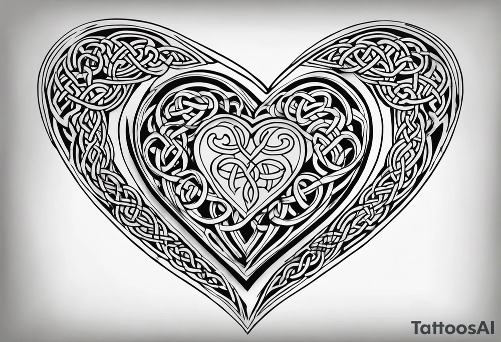 Celtic heart tattoo idea