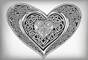 Celtic heart tattoo idea