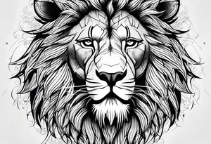 lion showing teeth tattoo idea