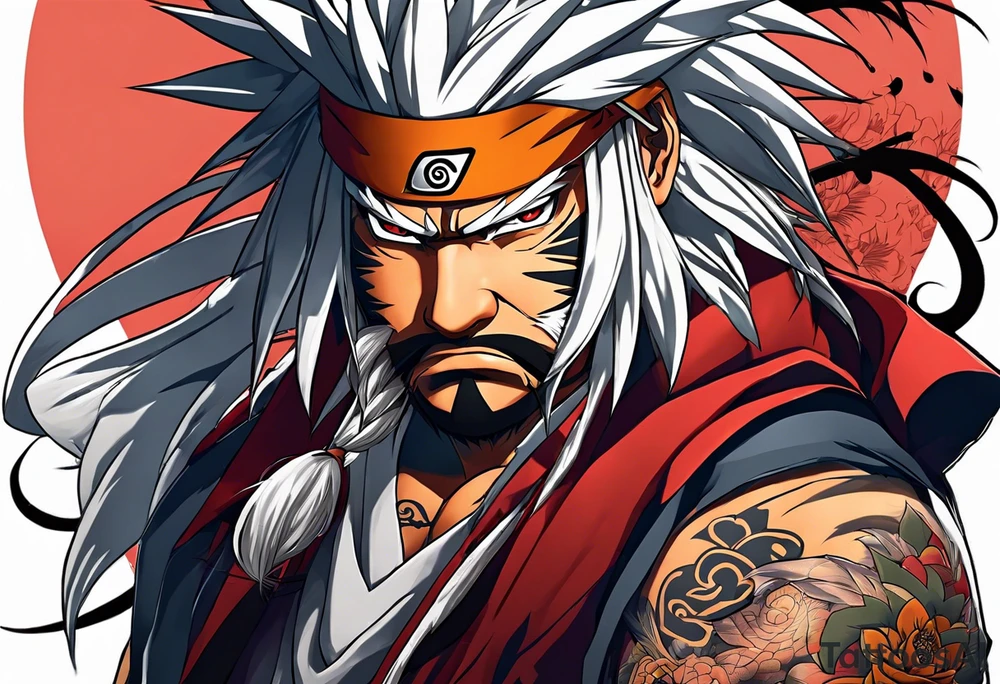 Jiraiya in Sage mode from the anime naruto tattoo idea