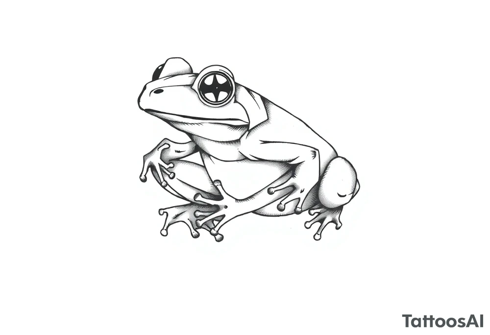 fighting frog tattoo idea