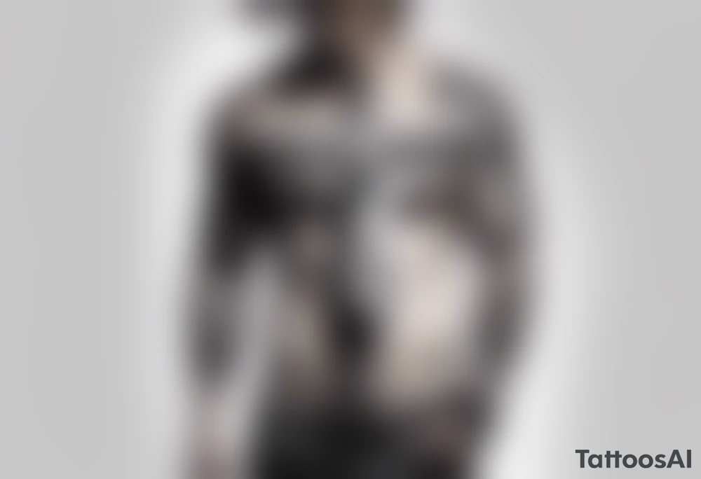 man carrying a cross tattoo idea