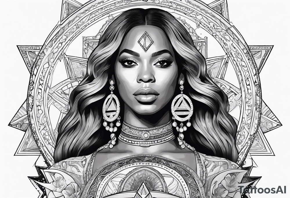 Beyoncé as the Libra zodiac sign in the stars tattoo idea