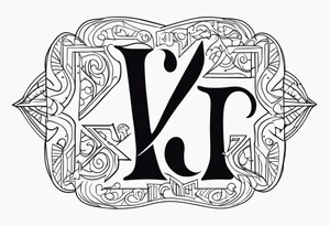 Virgo and Sagittarius zodiac signs tattoo idea