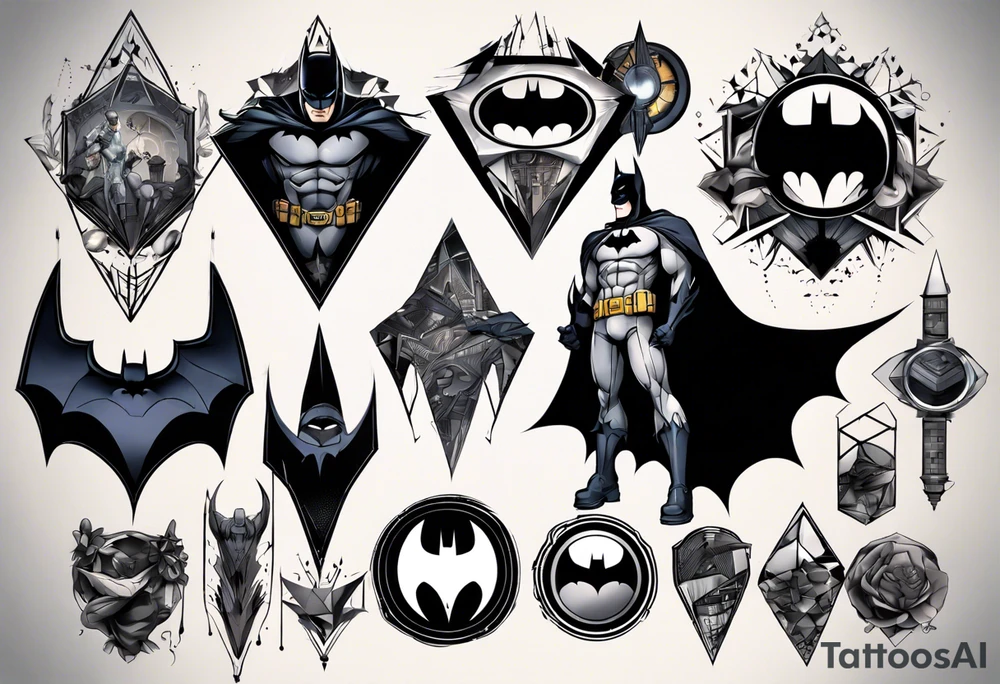 batman gotham sleeve tattoo idea