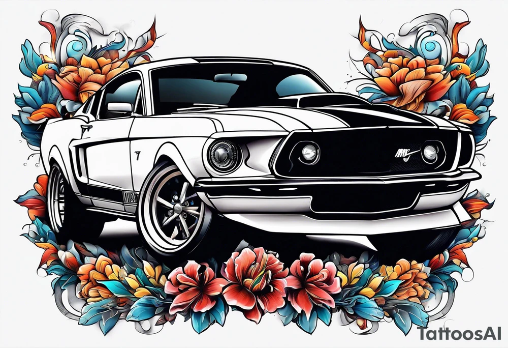 Muscle mustang car
Flowers
Coverup
Airplanes 
Sky tattoo idea