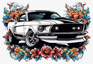 Muscle mustang car
Flowers
Coverup
Airplanes 
Sky tattoo idea