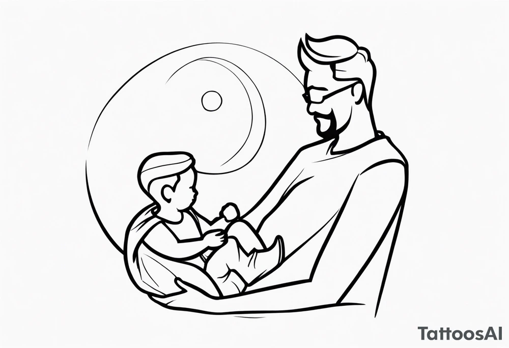Father and son tattoo idea