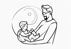 Father and son tattoo idea