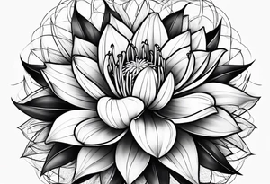 Geometric fire Lily tattoo tattoo idea