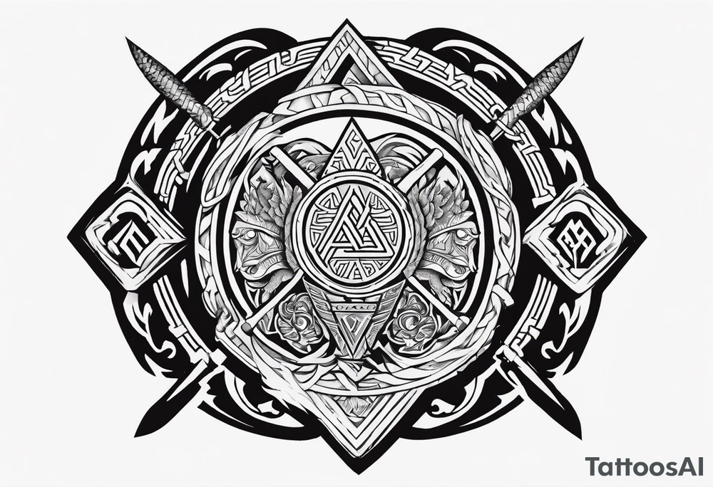 Valhalla round shield axe
Valknut sword dragon head tattoo idea Valhalla round shield axe
Valknut sword dragon head tattoo idea