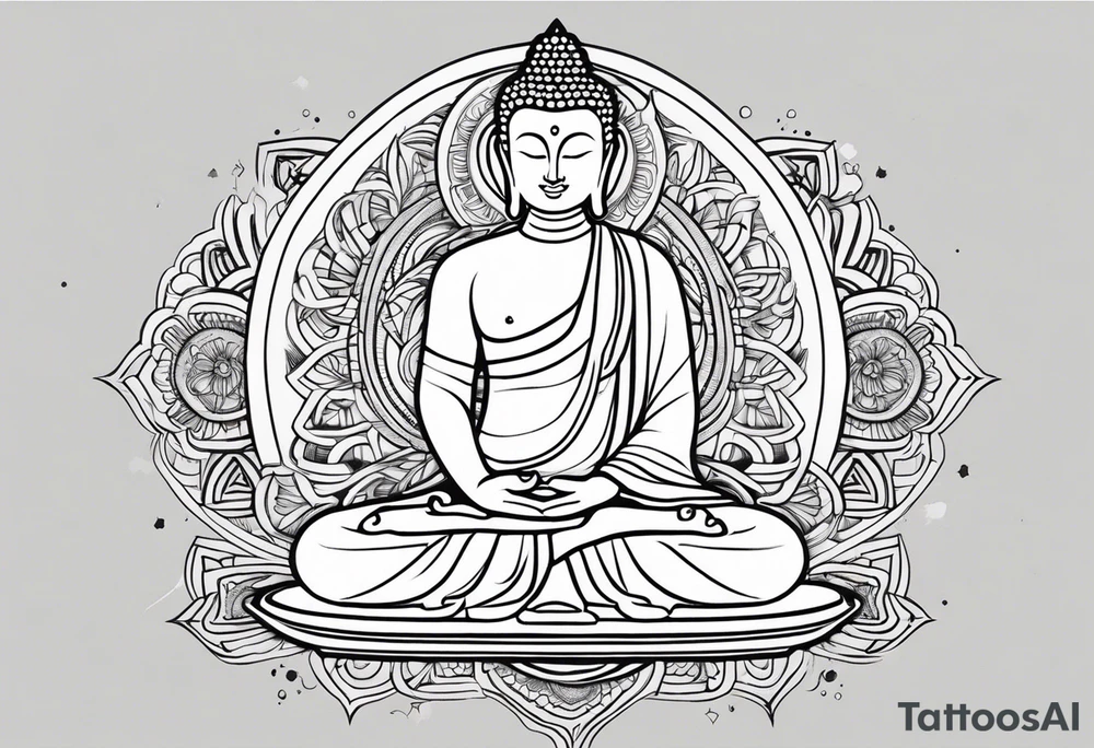 Serene Buddha tattoo idea