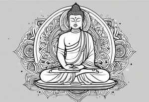 Serene Buddha tattoo idea