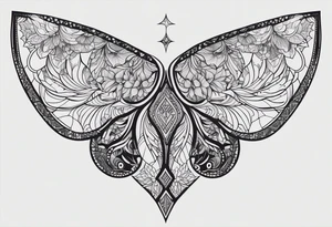 dimond shape, split in two distinct parts that are symmetrical, resembling lungs or breathing tattoo idea