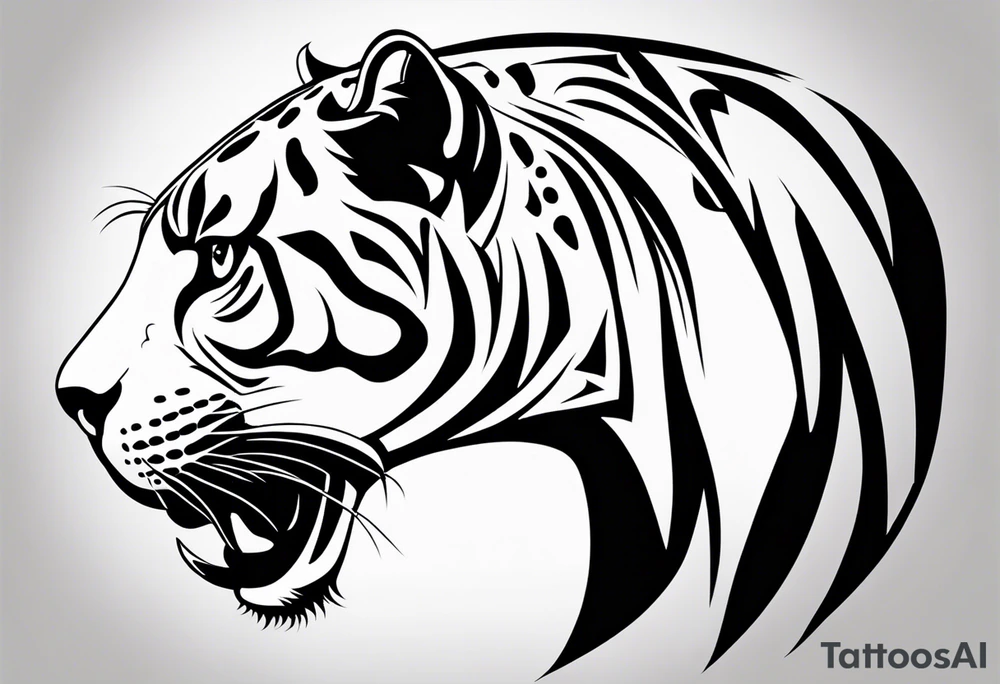 Side view of Jaguar tattoo idea