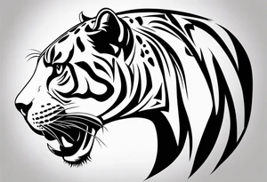 Side view of Jaguar tattoo idea