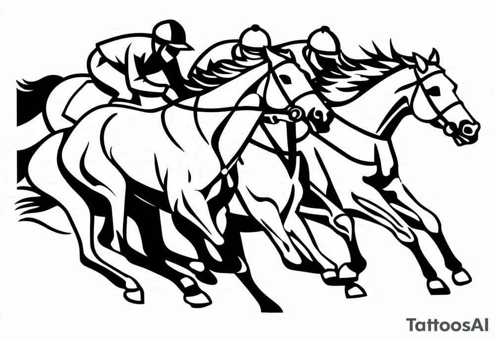 horse race tattoo idea