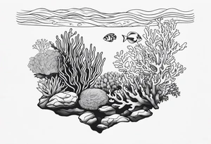 Coral reef tattoo idea