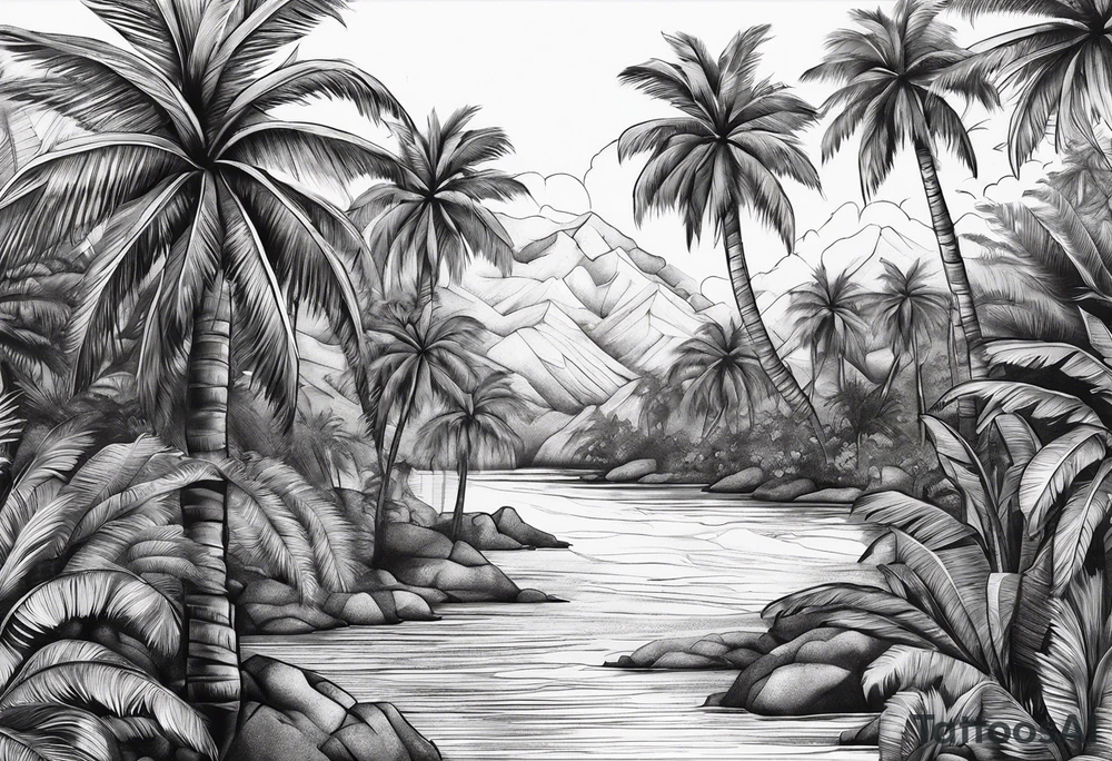 Palm trees, $ tattoo idea