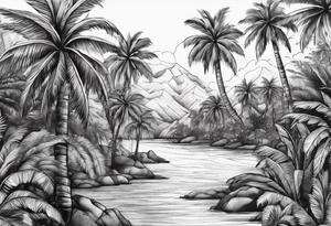 Palm trees, $ tattoo idea