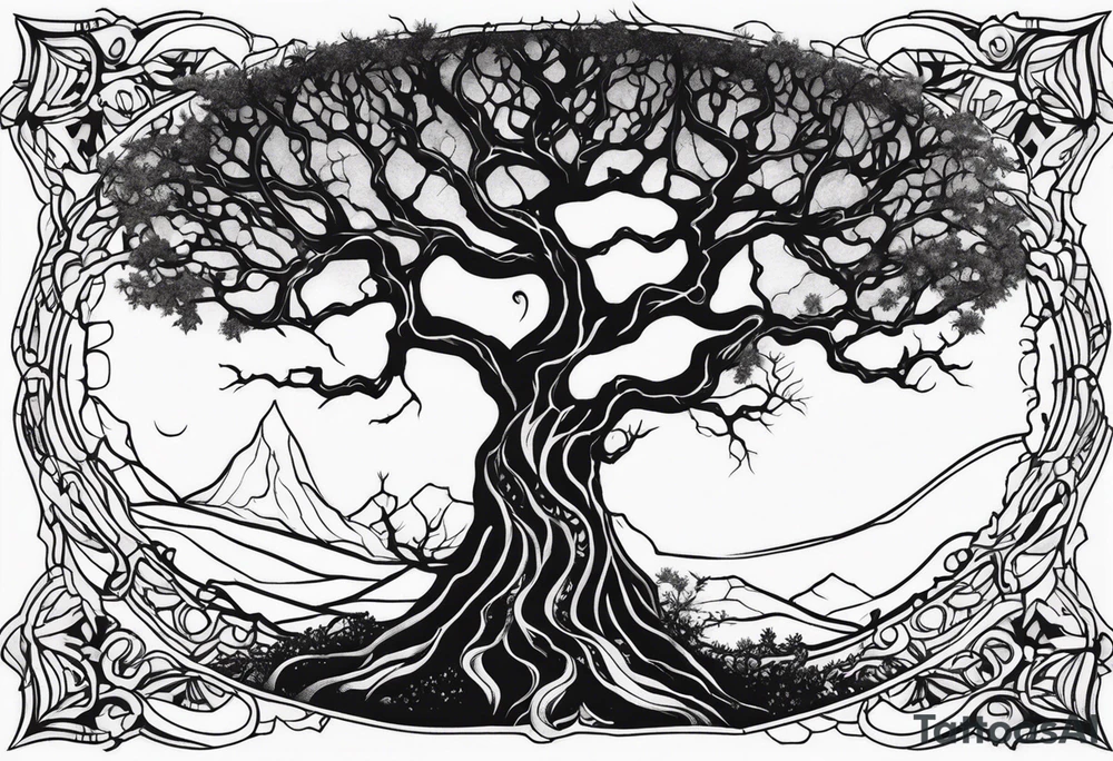creepy tree tattoo idea