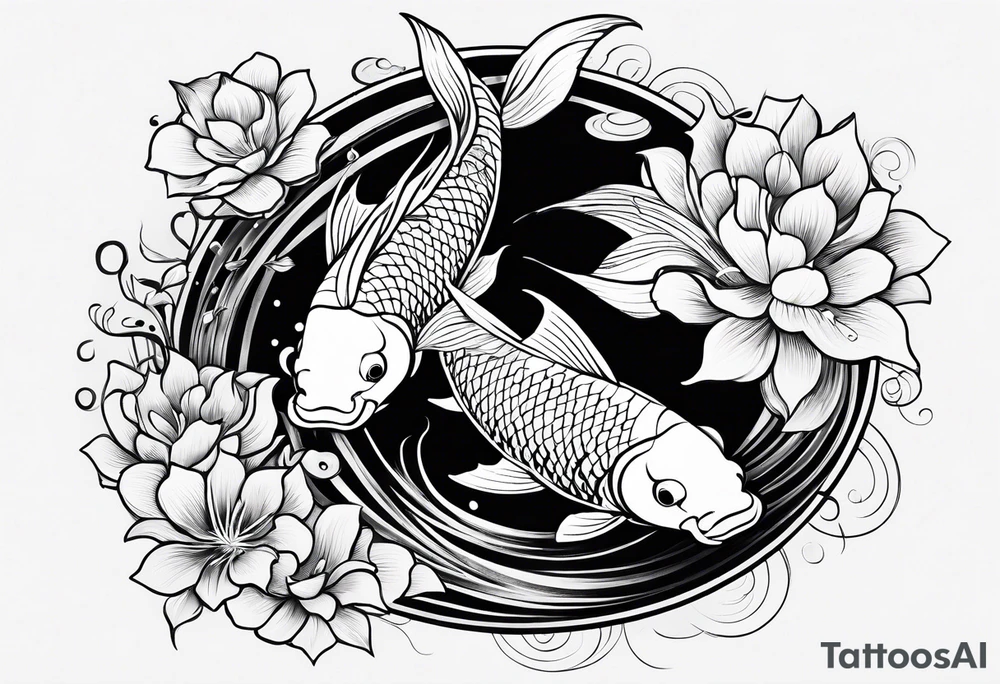 Yen yang Koi tattoo idea