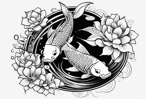 Yen yang Koi tattoo idea