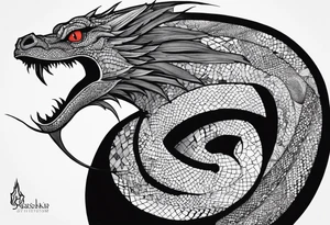 The Basilisk - if coming face to face with a large ugly lizard wasn't bad enough, this one will turn you to stone. You need a mirror to deflect its gaze back unto itself. Big nasty evil lizard. tattoo idea