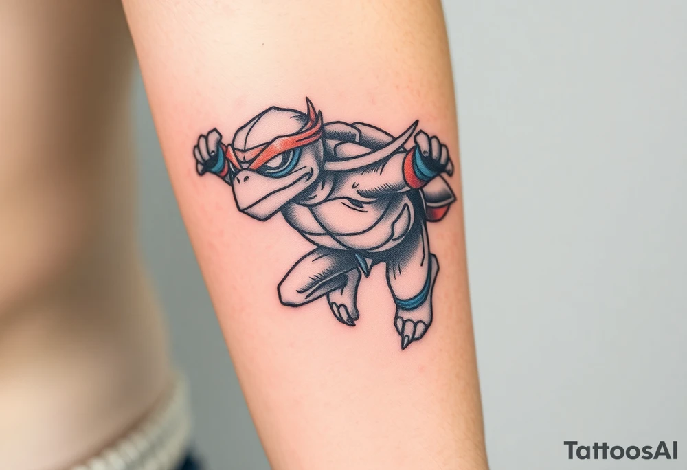 Flying ninja monkey turtle tattoo idea
