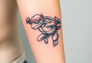 Flying ninja monkey turtle tattoo idea