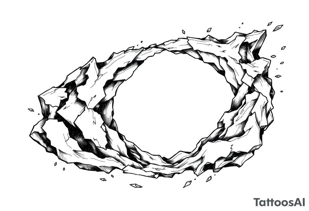 2 different worlds on both sides of a black hole tattoo idea