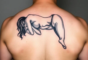 Woman bending over wearing a thong tattoo idea