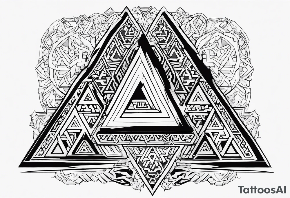 Valhalla sword steps valknut tattoo idea