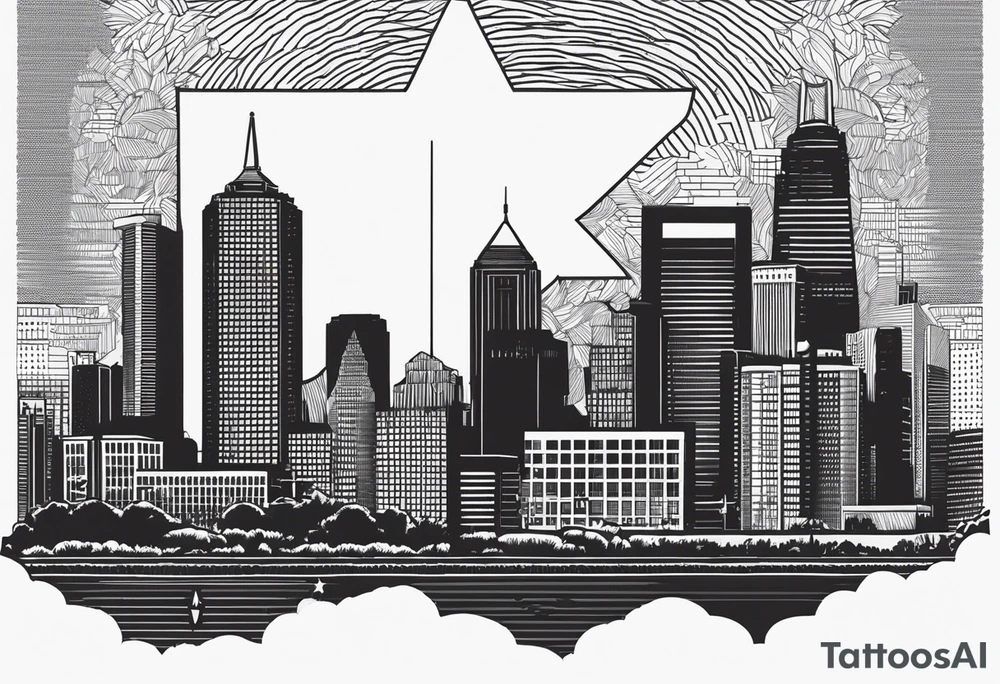 615 Area code numbers in texas with building behind it tattoo idea 615 Area code numbers in texas with building behind it tattoo idea