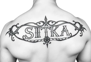 SITKA written with Irish weave for a small tattoo tattoo idea
